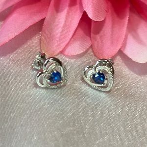 SS Sapphire CZ Earrings